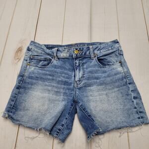 American Eagle AEO Midi shorts acid wash soft stretch